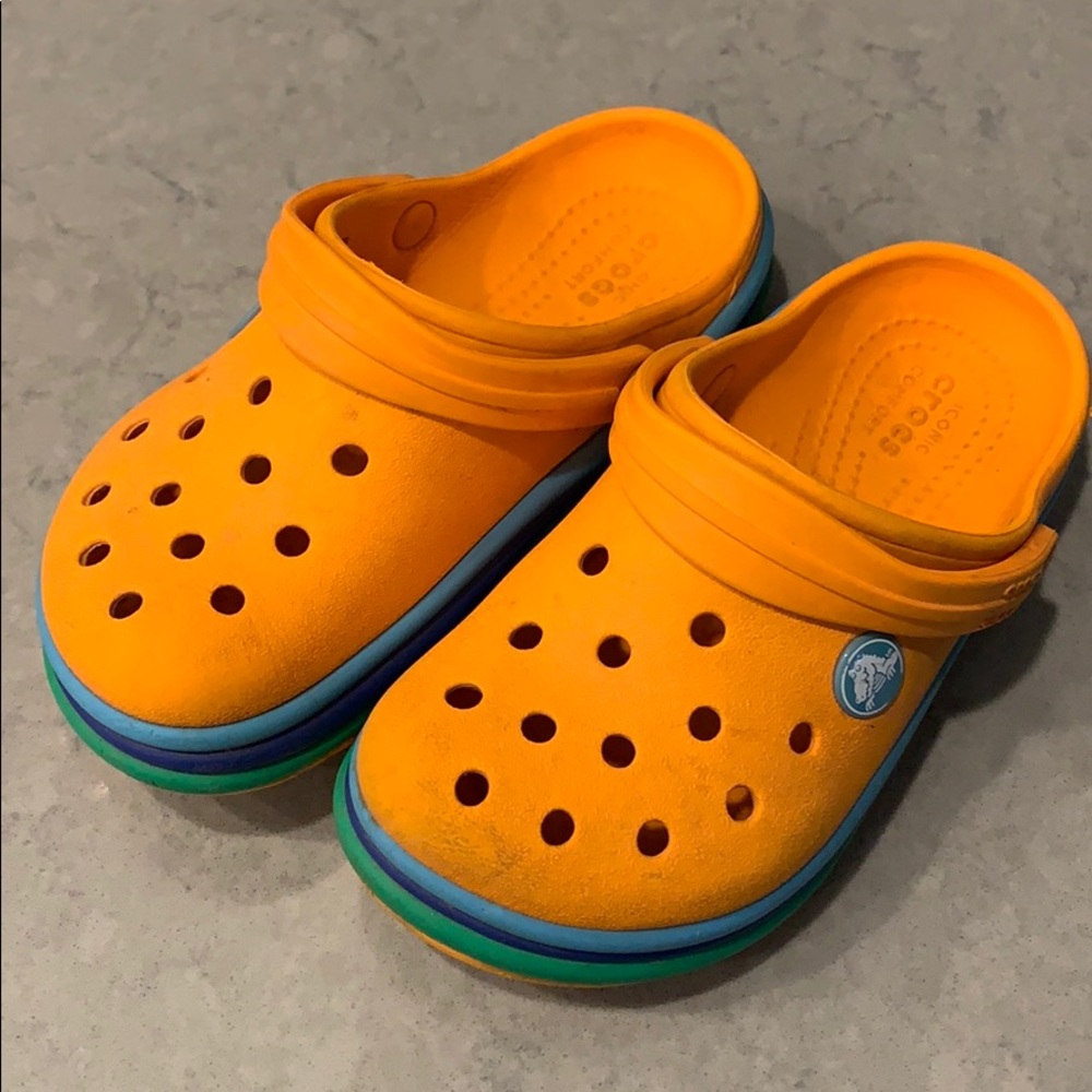 Rainbow crocs